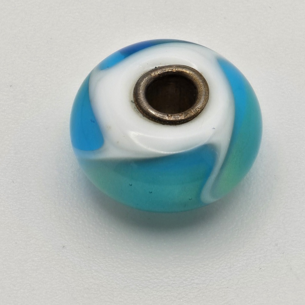 Authentic Trollbeads Turquoise Armadillo Bead Charm Signed 925 LAA Sterling